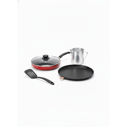 [15015845] JGO 5 PZ SARTEN 30CM ANTIAD PREM C/T COMAL 28CM/LECHERO ALUM+ESPA PLAS ALSASA JUANTEV194