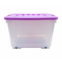 CAJA PLAS ALMACENAMIENTO 33 LT C/RUEDAS MORADO MEGA 32757