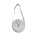 RELOJ PARED 30 CM RED C/CINCHA BL/ROS DOR/CHOC 602-41921