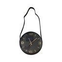 RELOJ PARED 30 CM RED C/CINCHA NG/ROS/DOR 602-41922