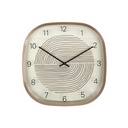 RELOJ PARED 40 CM CUAD ROS DOR/CREM 602-03695