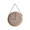 RELOJ PARED 38 CM RED C/CADENA CREMA/NG 602-03596