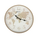 RELOJ PARED 50.8 CM RED CHOC CLARO DECO MAPA 602-01950