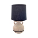 LAMPARA MESA 28 CM BASE F/CANTARO CREMA/NG 604-02283