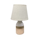 LAMPARA MESA 34.5 CM BASE TRICOLOR BL/CREMA 604-01488