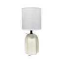 LAMPARA MESA 30.5 CM BASE T/ESTRELLA DECO BL/CREMA 604-00635