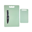 SET 3 PZ TABLA P/PICAR RECT GDE/PEQ+CUCHILLO AQ/CREMA/ROS 723-39572