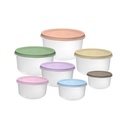 SET 7 PZ ENVASES PLAS RED C/T COL SURT WINDROSE 723-14063