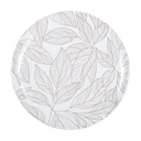 PLATO 11" RED BL DECO HOJAS GRIS 726-03542