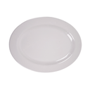 PLATO MELA 11.6" OVAL LISO C/ORILLA BL CM MEL-CR-11