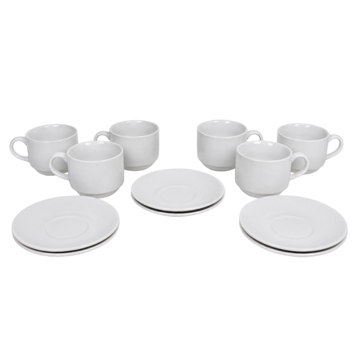[16000240] SET 6 TAZA APILABLE C/PAILA CERA 8 OZ BL MUK29790
