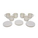 SET 6 TAZA C/PAILA  CERA 7 OZ BL 12 PZ CAJ K001-2