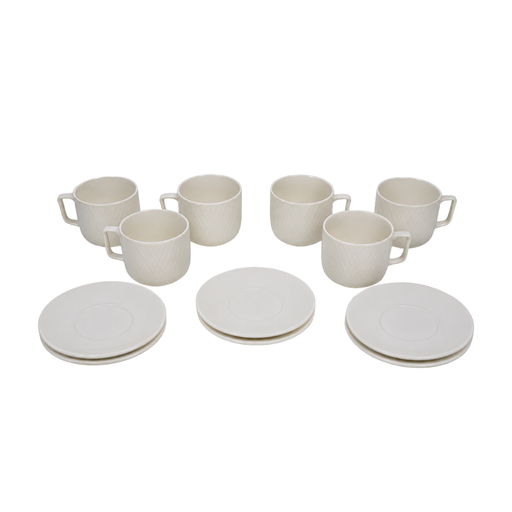 [16000241] SET 6 TAZA C/PAILA  CERA 7 OZ BL 12 PZ CAJ K001-2
