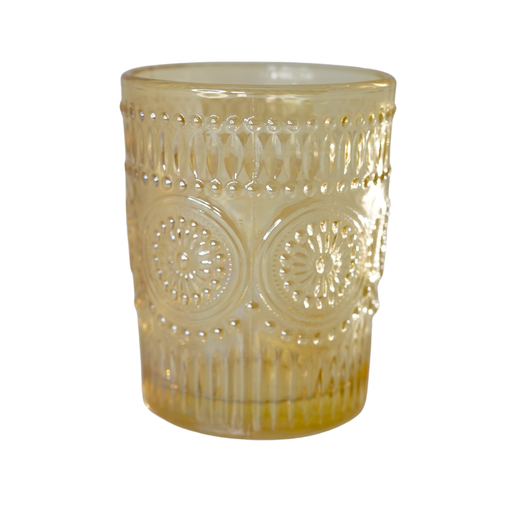 [15016827] VASO VID 11 OZ CORTO CILIND DECO REL COL TRANS SURT GIGI S/COD