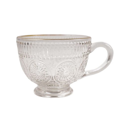 [15016832] TAZA VID 7 OZ TRANS COL SURT DECO REL GIGI S/COD