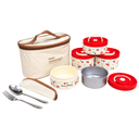 KIT LONCHERA 4 RECIP C/TAP + CUBIERTOS CEREZA GIGI FH-1
