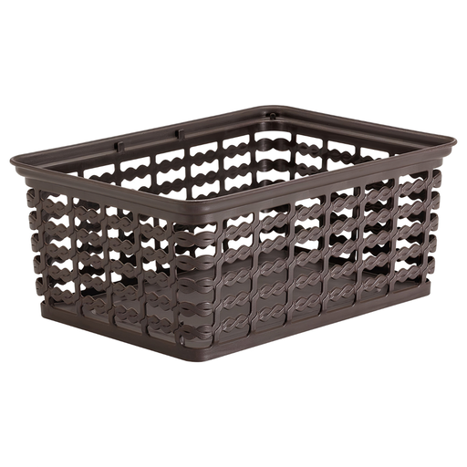 [15016994] CANASTA PLAS 4 LT RECT M 25.5x18.6x10.8 CM WENGUE CALADA RIMAX 9412-XP