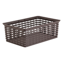 CANASTA PLAS 9 LT RECT L 36x24x14 CM WENGUE CALADA RIMAX 9417-XP