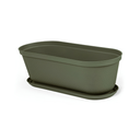 MACETA/MATERA PLAS OVAL RAFIA 60 CM C/BASE VD MUSGO RIMAX 12993-XP