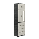 ARMARIO PLAS TITAN PLUS ONDAS 1 ESPEJO 4PTAS+5GAV C/SEG CAPUCHINO SANCHIA
