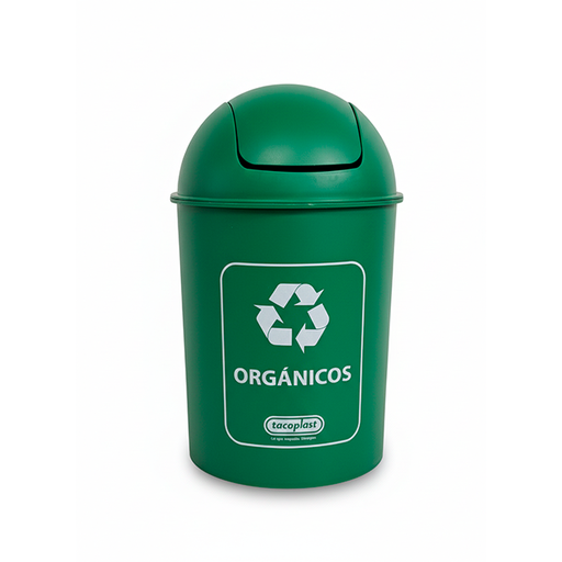 [5547] BASURERO PLAS 20 LT VER ORGAN RECICLABLE TACOPLAST 86103