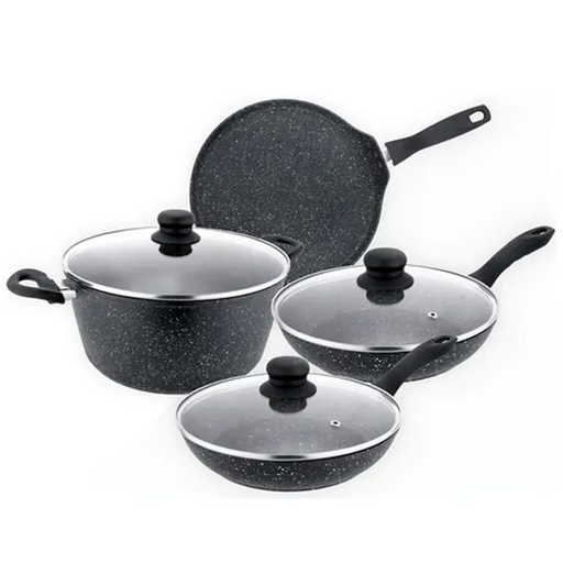 [23070] BATERIA COCINA ANTIAD 7 PZ MARMOLEADA NG AIKCW7B