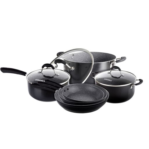 [28301] BATERIA COCINA ANTIAD MARMOLIZADA 9 PZ ALSASA BAANTMARM002