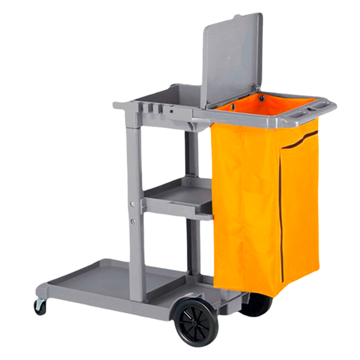 [15001219] CARRITO P/LIMPIEZA C/BOLSA 3 NIV PLAS GRIS PRESTIGE GX-033GW