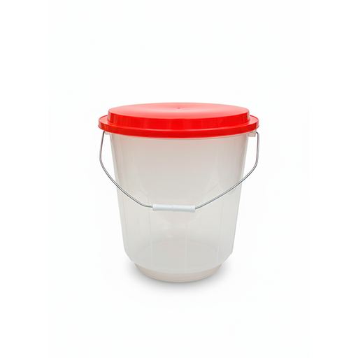 [15005468] CUBETA PLAS 20 LT C/T TRANSP SUR STAMPO CUBE07-R