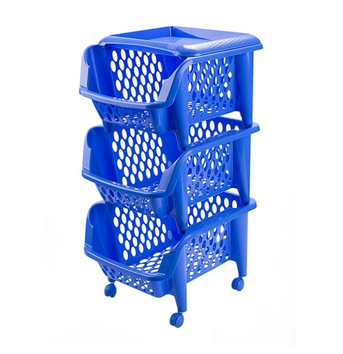 [15008706] DESPENSERO ORG PLAS REAL GDE 3 NIV C/RUEDAS/BANDEJA REYPLAST DPX025700