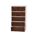 GAVETERO PLAS KING 6 GAV 2 PEQ C/LLAVE BEIGE C/CF MAD MEGA