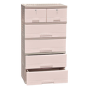 GAVETERO PLAS KING 6 GAV 2 PEQ C/LLAVE BEIGE MEGA