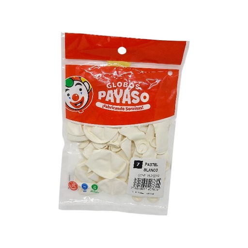 [15009564] GLOBO 7 BL LISO BIODEG 25 PZ PAYASO