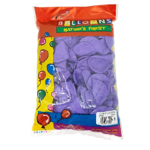 [23385] GLOBO 8 PASTEL MORADO 100 PZ 774229
