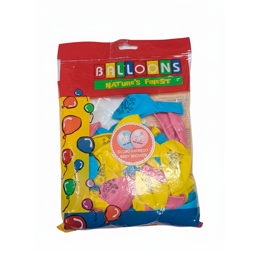 [1005185] GLOBO 9 BABY SHOWER 50 PZ NATURES FINEST 292031