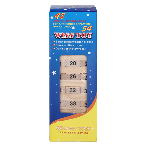 [1007775] JENGA MAD NAT MED 54 PZ WISS TOY AA92604/805