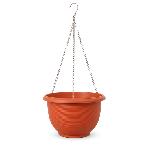 [34024] MACETA PLAS COLGAR C/CADENA RED RAYA HORIZ 24 CM CC-03-2023