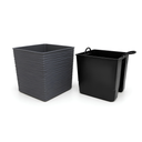 MACETA PLAS CUAD EST PIEDRA 19X19X19 CM REYPLAST MCX072000