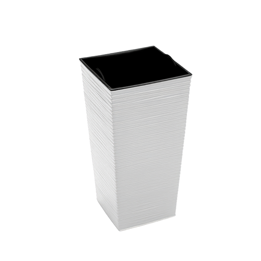 [15010354] MACETA PLAS CUAD EST PIEDRA 25X25X46 CM REYPLAST MCX075000