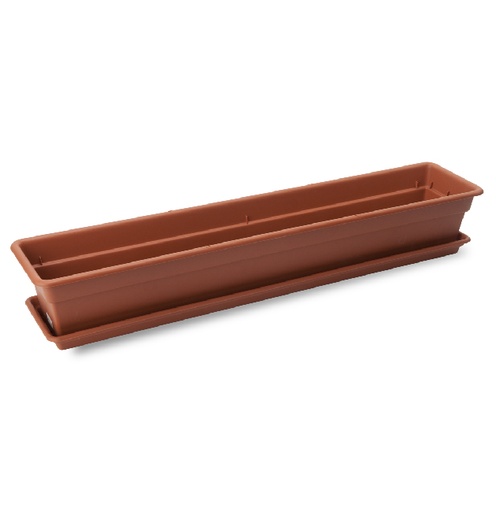 [15010363] MACETA PLAS DURA KOTTA RECT #24 C/BASE+SUJETADOR REYPLAST MCX043300