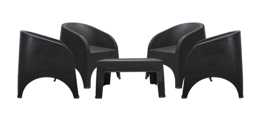 [1015016] MUEBLES PLAS 4 SILLONES+MESA CF BISTRO FIESTA 184211 SANCHIA