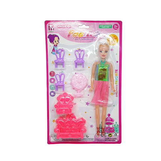 [15000034] MUÑECA T/BARBIE C/SILLONES+ACCES 7 PZ BLIS BB-02-8200