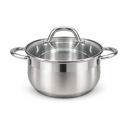 [1002158] OLLA ACERO INOX 4 QT T/VID C/OREJ ALPINE AI17494-D20