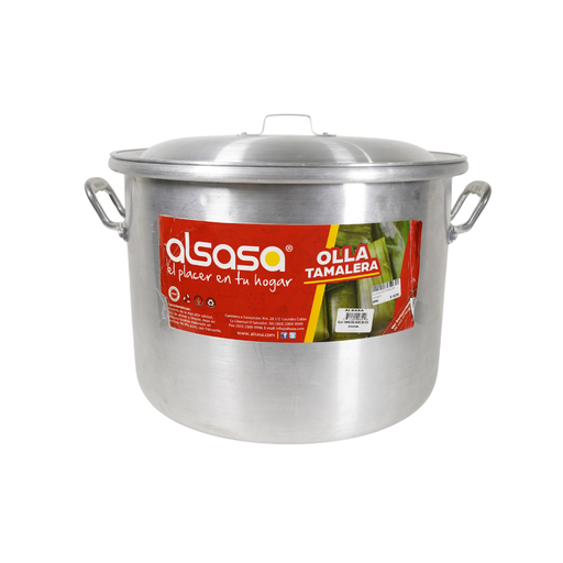 [3886] OLLA ALUM TAMALERA 40X30 CM 36 QT C/T ALSASA SP002036K
