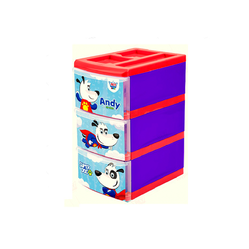 [15010393] ORGANIZADOR PLAS PRAKTICO 3 NIV DECO NIÑO REYPLAST OGX033020