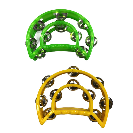 [25071] PANDERETA PLAS MEDIA LUNA 5X4" 10 PLAT BOL 001