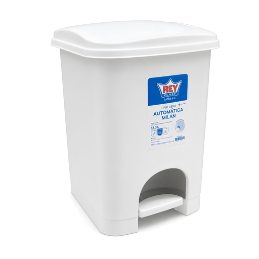[15010399] PAPELERA PLAS 13.3 LT AUTOMATICA MILAN REYPLAST PPX036000