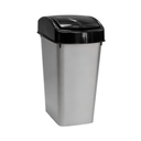 PAPELERA PLAS RECT #30 C/T METALIZADA REYPLAST PPX0260ME