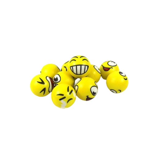 [33718] PELOTA DE GOMA PEQUEÑA CARITA ALEGRE/CORAZONES