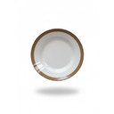 PLATO MELA SEMI HONDO ORILLA DORADA 324